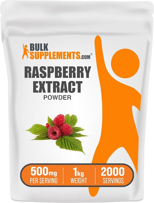 BulkSupplements.com Raspberry Extract Powder - Antioxidant Powder - Dried Raspberries Extract - Raspberry Powder - Dried Fruits Powder - Antioxidants Supplement (1 Kilogram - 2.2 lbs)
