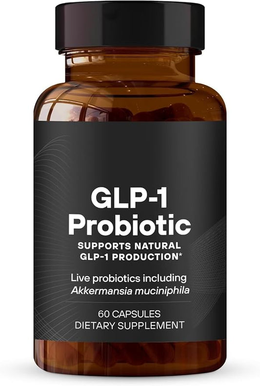 60 PCS GLP-1 Probiotic - AFU Multi-Strain Probiotic + Prebiotic, Naturally Support GLP-1 Production & Curb Appetite, Delayed Release, Third-Party Tested, for Men & Women (60 Capsules, 1-Pack)-T52