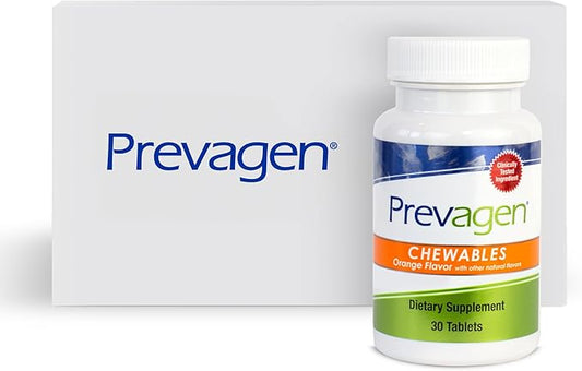 Prevagen Regular Strength 10mg, 30 Chewables|Orange-1 Pack| with Apoaequorin & Vitamin D with Attractive and Stackable Storage Box
