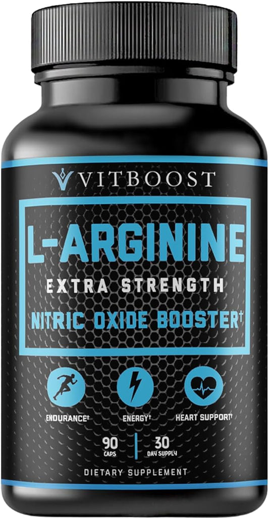 Extra Strength L Arginine Capsule 1500mg - Nitric Oxide Supplements for Stamina, Muscle, Vascularity & Energy - Powerful NO Booster with L-Arginine, L-Citrulline & Essential Amino Acids