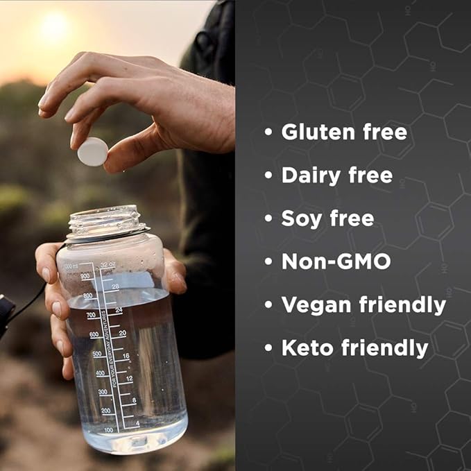 Fluid Tactical- Effervescent Hydration Tablets, Electrolyte Replacement & Dehydration Prevention, 4 Pack, 40 Servings (Mixed Berry)