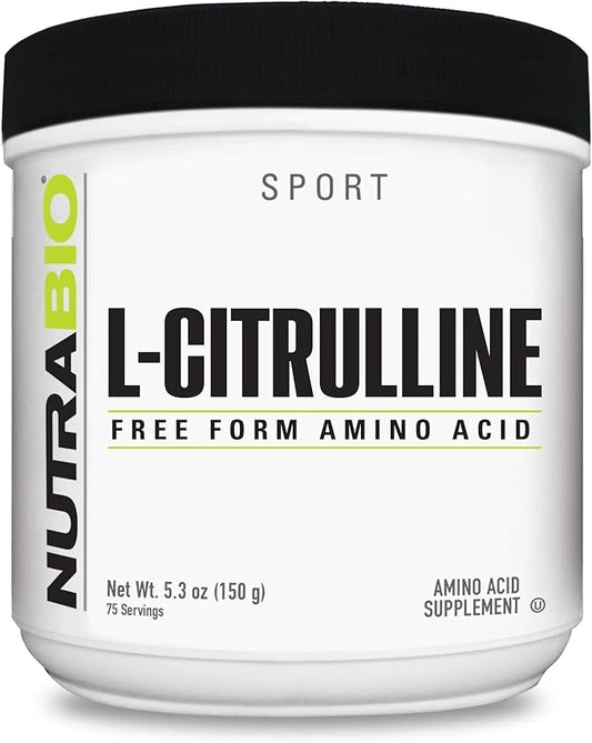 NutraBio L-Citrulline, Free Form Amino Acid, 5.3 oz (150 g)