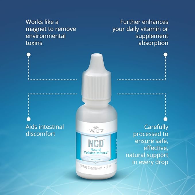 Waiora Natural Cellular Defense (NCD) Liquid Zeolite Drops, Clinoptilolite for Men & Women - Supplement for Immune, Healthy Gut Support, Cleanse, pH Balance (0.5oz Bottle, 1 ct – 90 serv)…