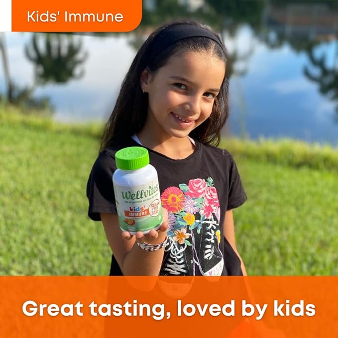 Sugar Free Kids Immune Daily Gummy Vitamins - Vegan, Non-GMO - Vitamin C Gummies for Kids Immune Support – No Artificial Sweeteners, Gluten Free, Gelatin Free - 60 Count (30 Day Supply)