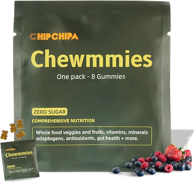 Chewmmies Gummy Vitamins - Daily Supergreens Supplement with Whole Food Fruits, Vegetables, Mushrooms, Prebiotics, Vitamins, Minerals - Supports Immunity & Digestive Wellness - 224 Gummies