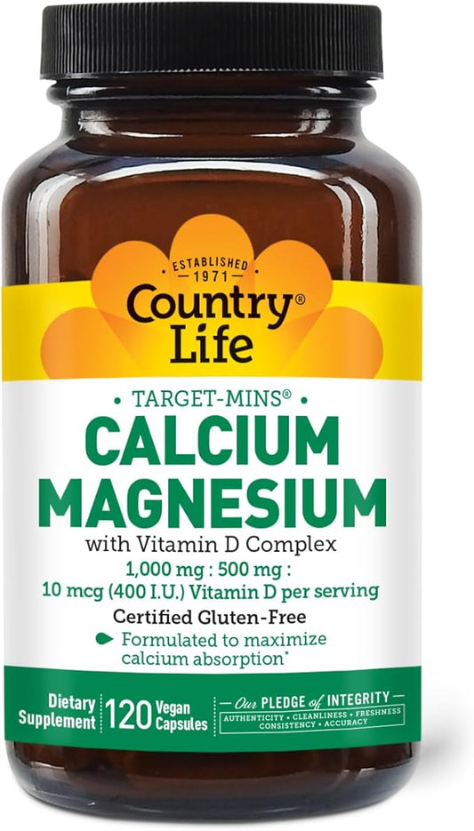 Country Life Cal-Mag Veg Capsules, 120 Capsules…