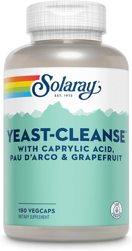Solaray Yeast-Cleanse -- 180 Vegetarian Capsules