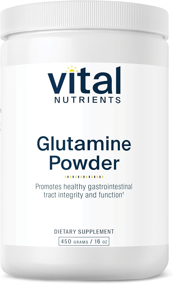 Vital Nutrients Glutamine Powder | 450g L-Glutamine | Healthy Gastrointestinal Tract Function | Gluten, Dairy, Soy Free | Non-GMO | 450g/16 oz L-Glutamine Powder