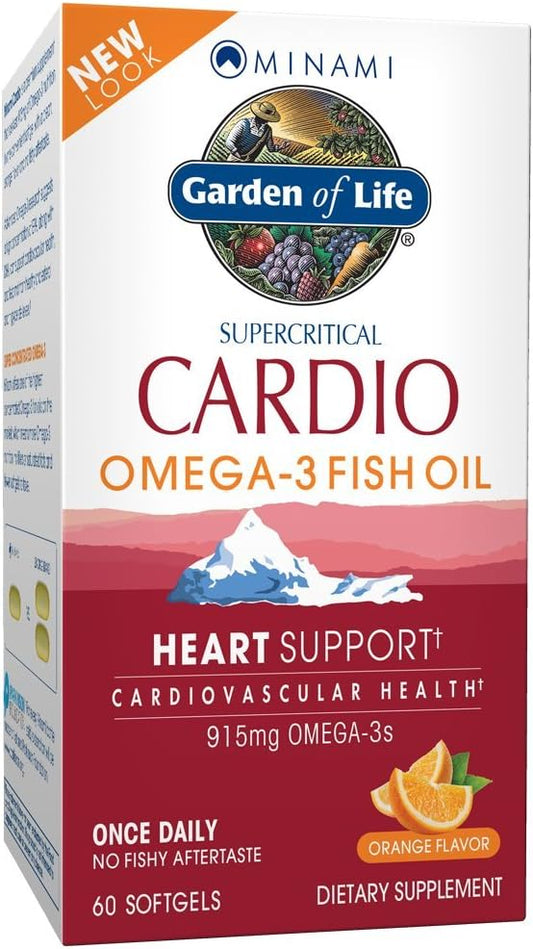 Garden of Life - Minami - Cardio-3, Orange Flavor, 60 Count Softgels