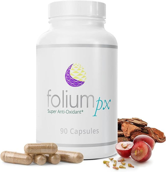 Folium pX Pure Pine Tree Parts/Grape Seed Extract: Nature's Powerhouse Support for Full Body Cleanse and Metal Detox