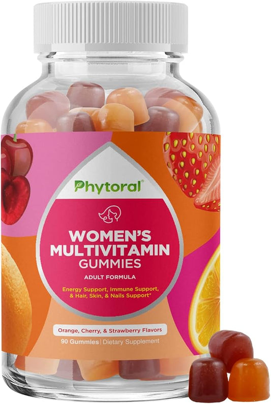 Womens Multivitamin Gummy Vitamins for Adults - Natural Multivitamin for Women Gummies and Natural Immune System Booster - Womens Multivitamin Gummies for Adults Complete Multivitamin with Zinc
