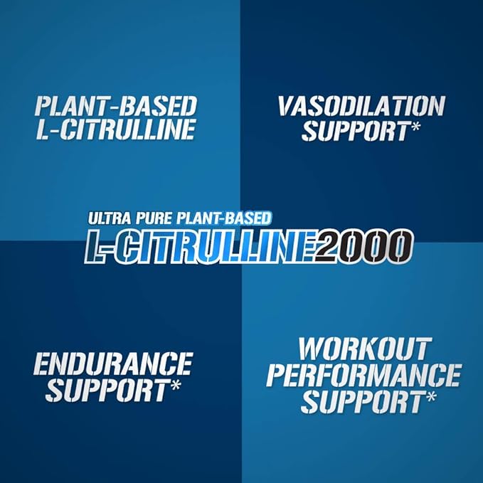Evlution L-Citrulline2000 Nitric Oxide Pre Workout Powder Nutrition High Strength L Citrulline Powder for Enhanced Muscle Strength and Intense Pumps - Plant Based Nitric Oxide Booster - Unflavored