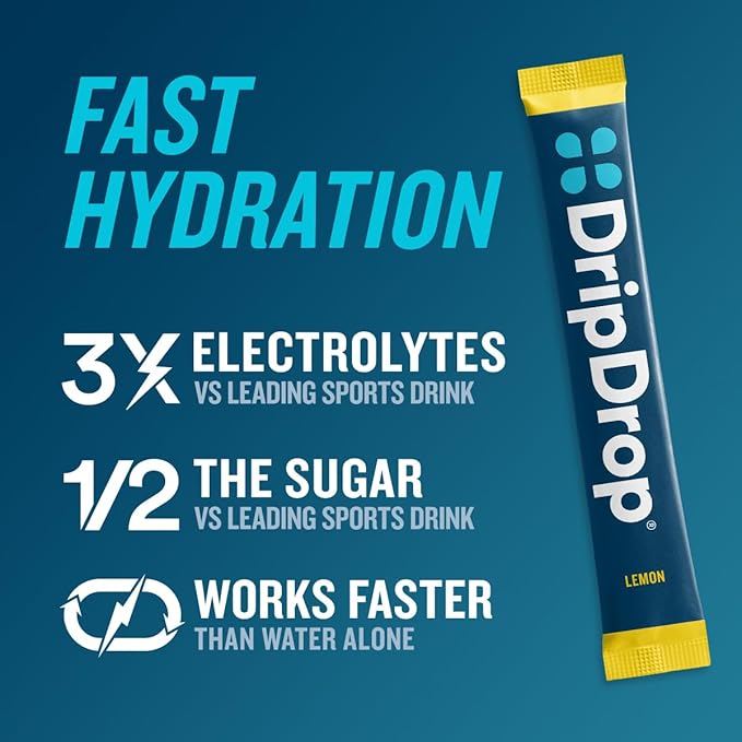 DripDrop Hydration - Bold Variety Pack - Electrolyte Drink Mix Single Serve Hydration Powder Packets - Watermelon, Berry, Lemon, Orange | Non-GMO, Gluten Free, Vegan | 80 Sticks