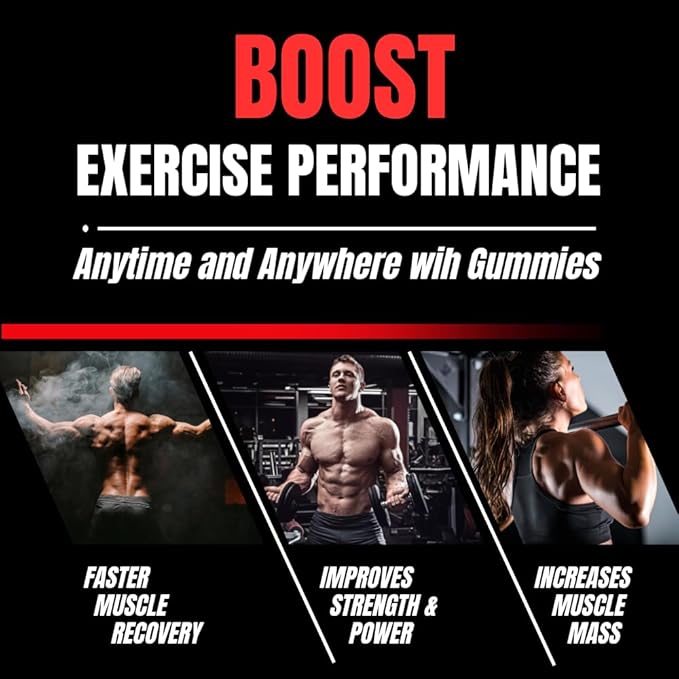 Creatine Monohydrate Gummies for Men & Women-5g of Creatine Monohydrate per Serving- Increase Strength and Build Muscle,Sugar Free, 120 Count