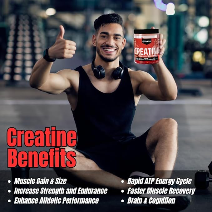 Creatine Monohydrate Gummies for Men & Women-5g of Creatine Monohydrate per Serving- Increase Strength and Build Muscle,Sugar Free, 120 Count