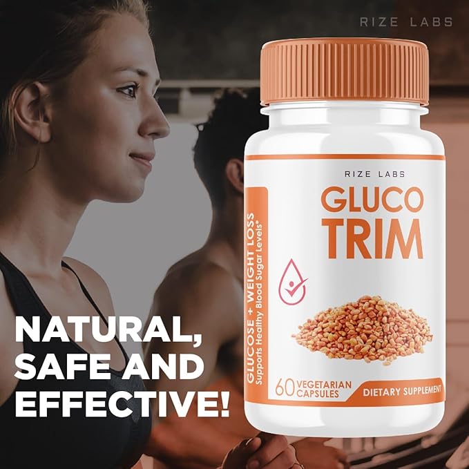 GlucoTrim - GlucoTrim Oral Capsules to Maintain Stable Healthy Levels, All-Natural Blood Dietary Supplement, GlucoTrim Advanced Formula for Optimal Health, Gluco Trim Reviews (60 Capsules)
