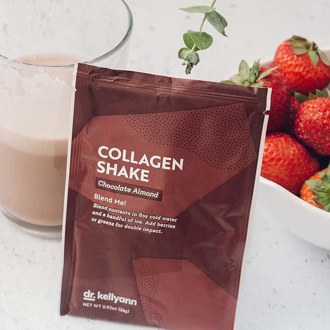 Dr. Kellyann Keto Chocolate Almond Shakes (7 Servings) – Grass-Fed Collagen Protein, Keto & Paleo-Friendly, Gluten-Free