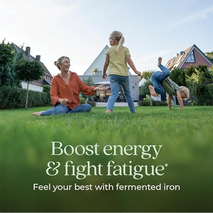 New Chapter Iron Supplement, Whole-Food Fermented Iron Complex Made with Organic Vegetables & Herbs + One Daily Non-Constipating Dose- 90ct, 3 Month Supply