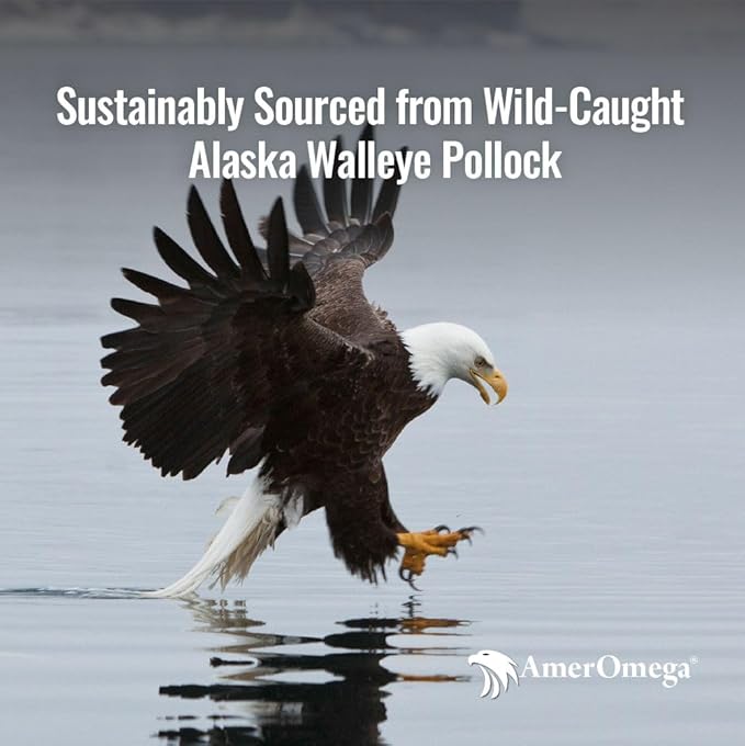 Preferred Triglyceride Omega-3 Fish Oil for Heart Health Support - Wild-Caught Alaskan Walleye Pollock - American-Sourced, American-Made - Non-GMO, Gluten-Free & Dairy-Free - 120 Softgels