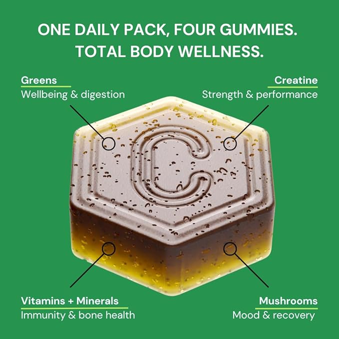 Create Daily Performance Gummy - Creatine Monohydrate Gummies for Men & Women - Boost Energy, Immunity, and Strength, Anti-Melting Formula, Vegan, Gluten-Free, Non-GMO, 1 g Creatine per Gummy (120 ct)