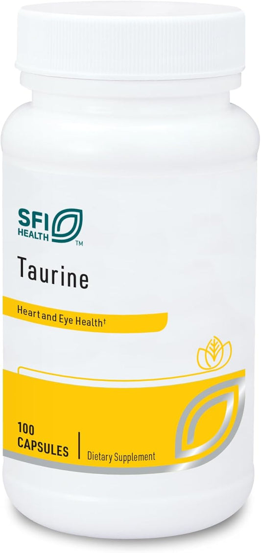 Klaire Labs Taurine - 500 Milligrams Crystalline Taurine for Energy & Cardiac Support, Hypoallergenic (100 Capsules)