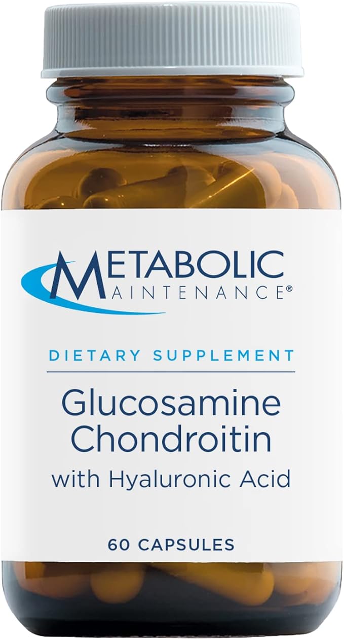 Metabolic Maintenance Glucosamine Chondroitin (1000mg) with Hyaluronic Acid Supplement - Supports Joint Health + Tissue Hydration (60 Capsules)