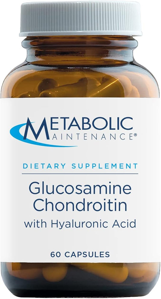 Metabolic Maintenance Glucosamine Chondroitin (1000mg) with Hyaluronic Acid Supplement - Supports Joint Health + Tissue Hydration (60 Capsules)