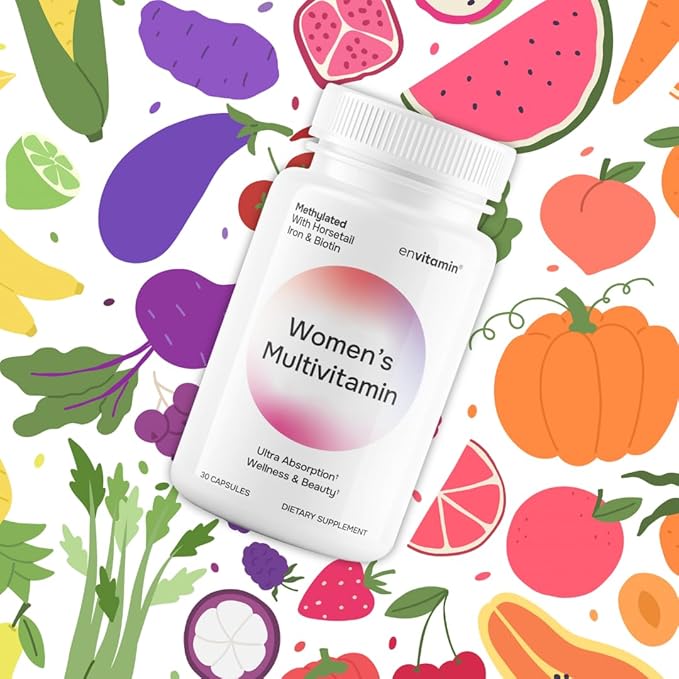 Womens Multivitamin Multimineral Horsetail, Iron, Biotin Complex with L Methylfolate for Ultra Absorption