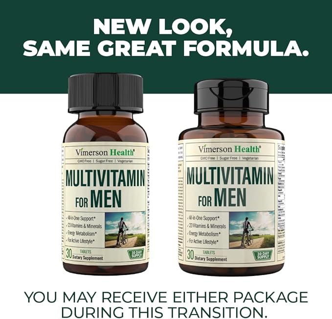 Multivitamin for Men - Daily Mens Multivitamins & Multiminerals with Vitamin A, C, D, E, B12, Zinc & Iron. Essential Vitamins for Men - Mens Vitamins for Energy, Focus, and Mens Health. 30 Tablets