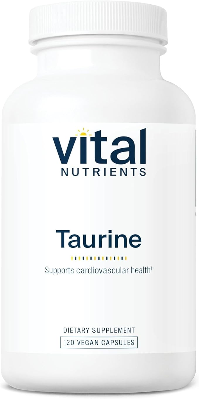 Vital Nutrients Taurine 1000mg | Vegan Amino Acid Detox Supplement | Taurine Supplement to Support Heart, Nerve, and Liver Health* | Gluten, Dairy, Soy Free | Non-GMO | 120 Capsules