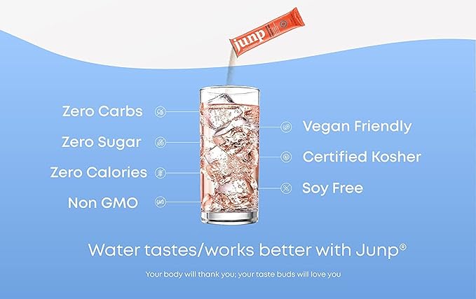 JUNP Electrolytes Powder No Sugar No Carbs, Orchard Fresh Juicy Peach Keto Electrolyte Drink Mix, Potassium & Salt Hydration Powder Electrolytes Zero Calorie Sugar Free Electrolyte Powder, 90 Servings