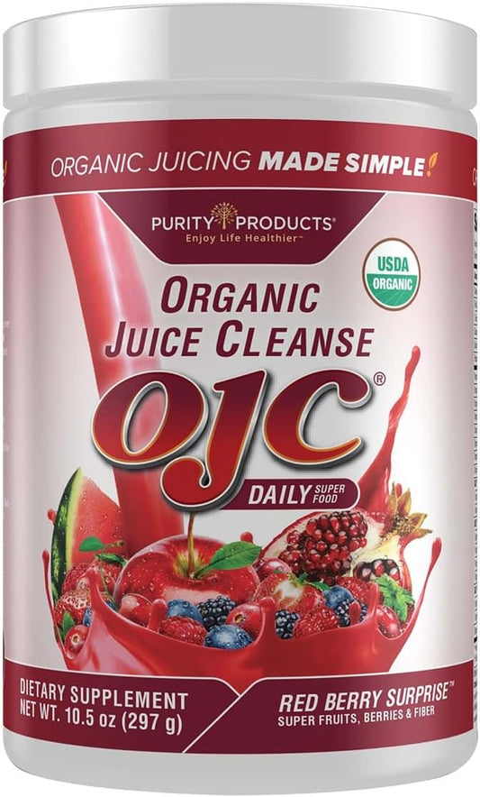 Certified Organic Juice Cleanse (OJC) - OJC Super Reds - 5 Grams Fiber, 10.5 oz (297 g)