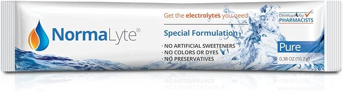 NormaLyte Oral Rehydration Salts- Helps Dietary Management of POTS Syndrome Symptoms-1 Pouches - 30 Sticks (Yields 500mL per Pack)-Pure| Energy Supplements, Potassium Supplement, Dehydration Recovery