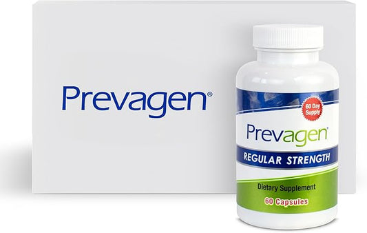 Prevagen Regular Strength 10mg, 60 Capsules |1 Pack| with Apoaequorin & Vitamin D with Attractive and Stackable Prevagen Storage Box