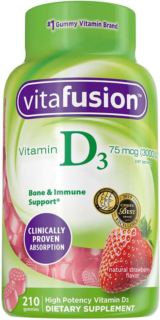 Vitafusion Vitamin D₃ 75 mcg, 210 Adult Gummies