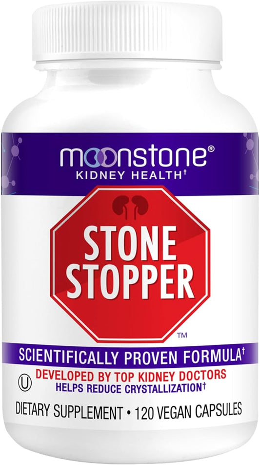 Stone Stopper Capsules, Kidney Stone Prevention, Calcium Oxalate Protector, Alkali Citrate Support Supplement, Developed by Urologists to Support Kidney Health, 30 Day Supply (120 Count)