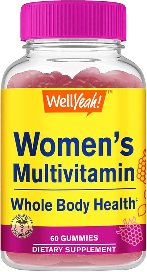 Womens Multivitamin Gummy - Overall Health and Well Being - Multivitamin for Women with Biotin (3,000 mcg), Zinc, B Vitamins and Folic Acid - Women Multivitamin Gummy - Raspberry Flavor - 60 Count