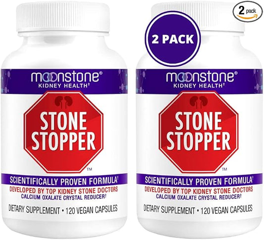 Stone Stopper Capsules, Kidney Stone Prevention, Calcium Oxalate Protector, Alkali Citrate Support Supplement, Developed by Urologists to Support Kidney Health, 60 Day Supply (240 Count)