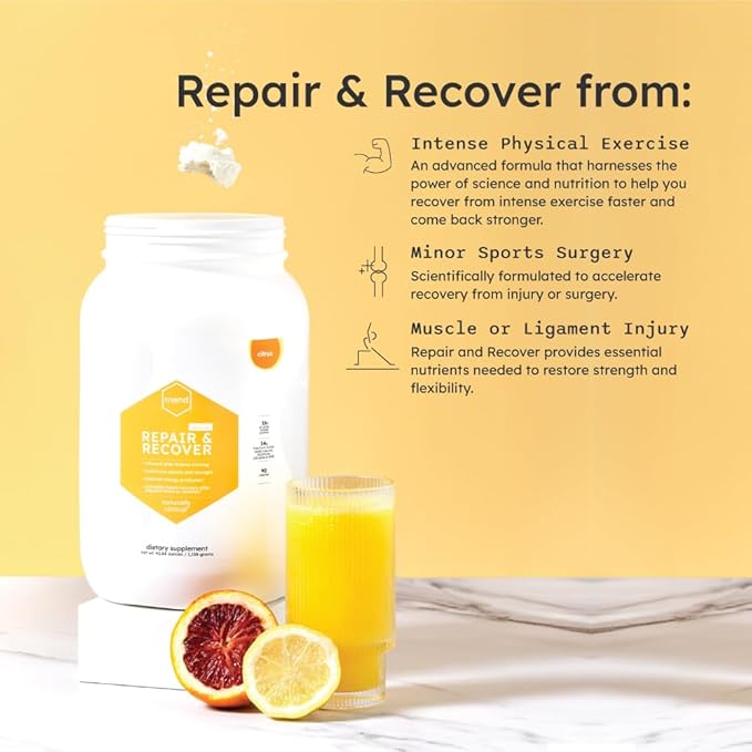 MEND Repair & Recover Citrus Protein Powder - Support Healing for Bones, Wounds, and Tissues