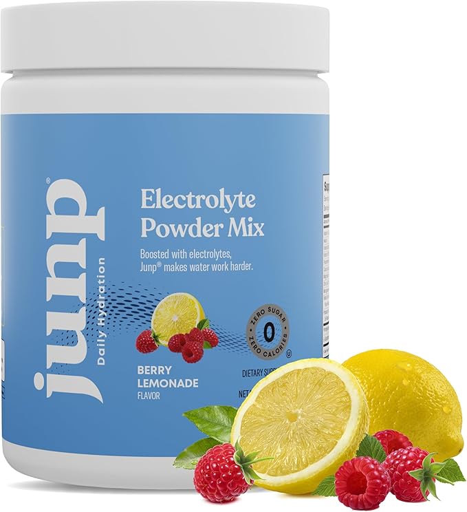 JUNP Electrolytes Powder No Sugar No Carbs – Berry Lemonade Keto Electrolyte Drink Mix - Potassium & Salt Hydration Powder Electrolytes - Zero Calorie Sugar Free Electrolyte Powder, 90 Servings