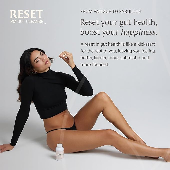 Paulina FITNESS Reset Overnight Digestive Aid, Bloating Relief, & Gut Health Supplement | Natural Detox & Digestive Cleanse to Support Weight Management and Relieve Constipation | 90 Capsules