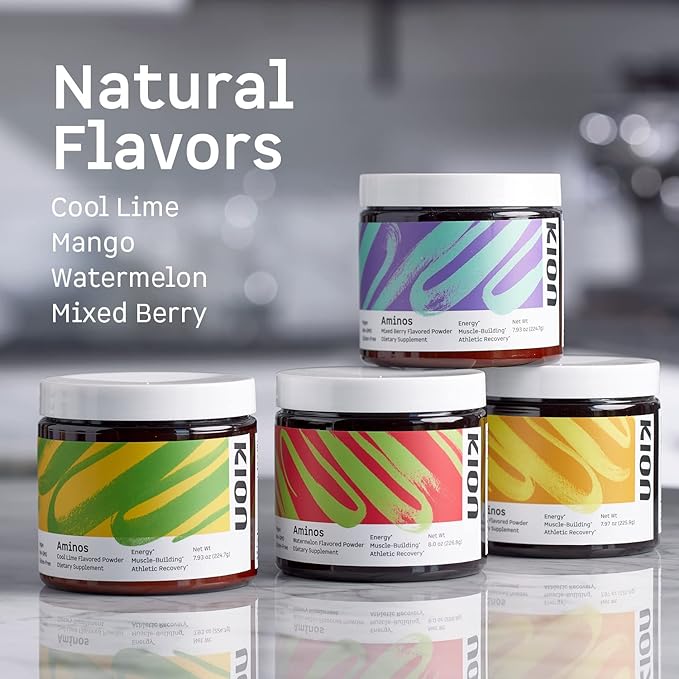 Kion Aminos Essential Amino Acids Supplement - Amino Acid Powder, Amino Energy Powder, Essential Energy Without Caffeine, Essential Amino Acids, BCAA EAA - 30 Servings, Cool Lime