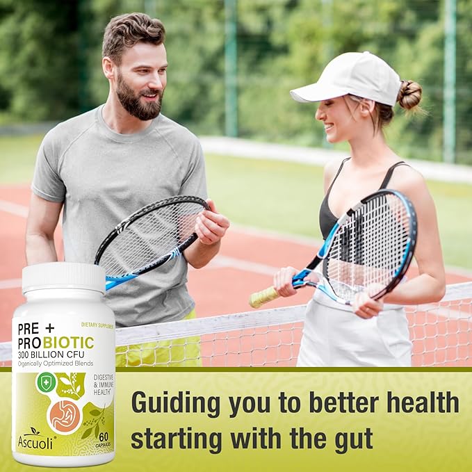 Probiotics for Women & Men - 300 Billion CFU, 22 Strains Probiotics + 15 Organic Herbs Blend, Daily Probiotics for Digestive Health, Immune, Gut, Bloating - 60 Capsule