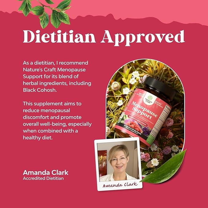 Complete Herbal Menopause Supplement for Women - Multibenefit Menopause Relief Hormone Balance for Night Sweats Mood and More with Dong Quai Vitex Chaste Berry and Black Cohosh - 30 Servings