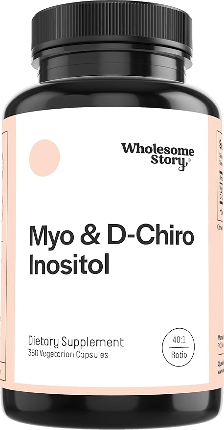Wholesome Story Inositol Supplement | Myo Inositol & D-Chiro Inositol 2050mg | Hormonal Balance & Ovarian Support | 90 Day Supply