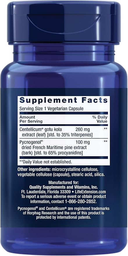 Life Extension Arterial Protect - Blood Pressure Supplement for Heart Health - with gotu kola and Pycnogenol dried French maritime pine bark extracts - Gluten-Free, Non-GMO, Vegetarian - 30 capsules
