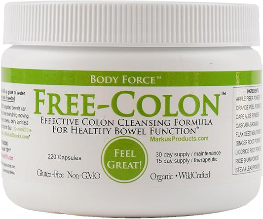 Colon Formula by Markus- Capsules - Comprehensive Formula - Fiber Rich for Toxin Removal - Aloe, Ginger, Citrus Flavonoids & Cascara Sagrada - Gentle & Effective Detoxification
