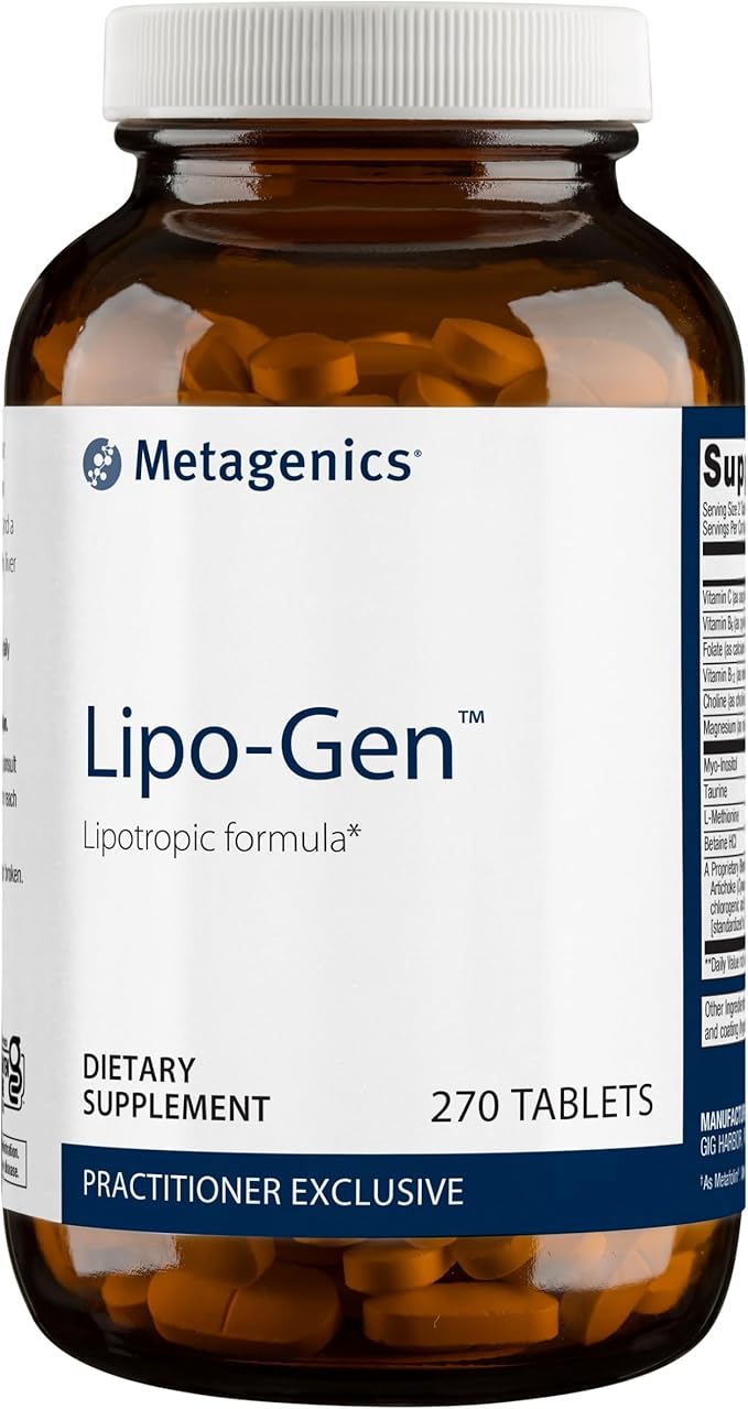 Metagenics Lipo-Gen - Lipotropic Liver Supplement* - Gallbladder Support* - with Amino Acids, Vitamin B12 & Choline - Non-GMO, Gluten-Free & Vegetarian - 270 Tablets