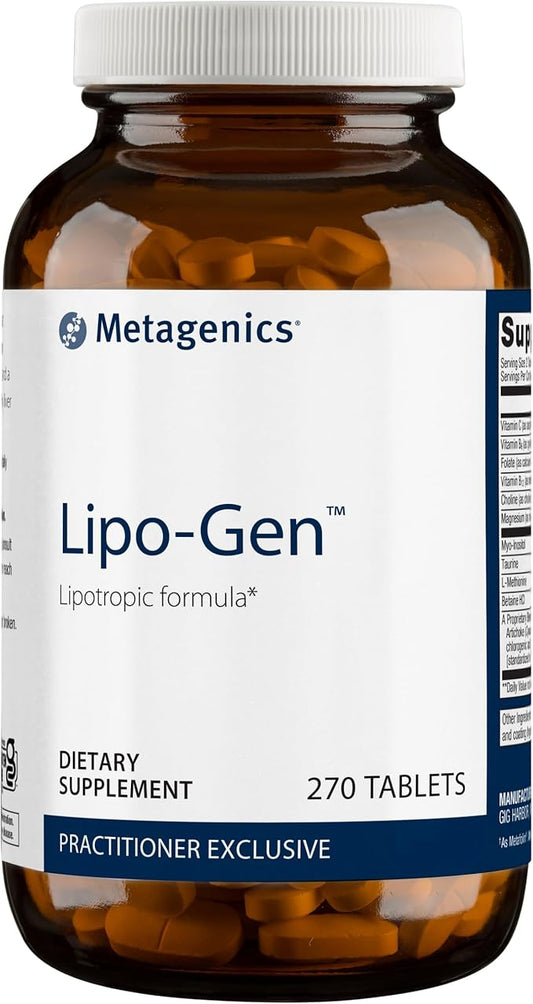 Metagenics Lipo-Gen - Lipotropic Liver Supplement* - Gallbladder Support* - with Amino Acids, Vitamin B12 & Choline - Non-GMO, Gluten-Free & Vegetarian - 270 Tablets