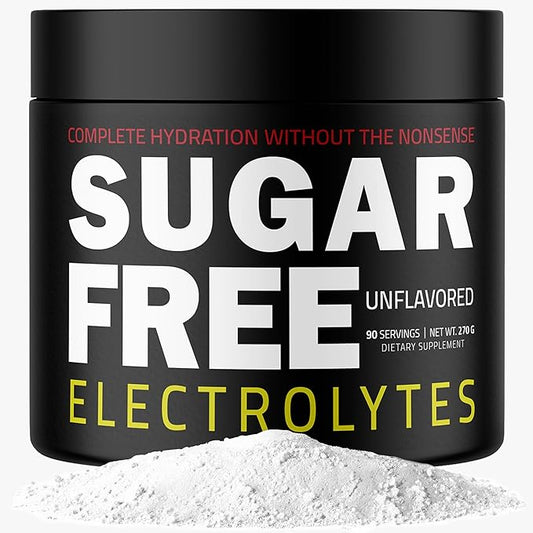 – Rapid Hydration Powder, Zero Calorie, Essential Raw Electrolytes Blend, Keto Friendly with No Sugar, Raw Electrolyte Powder (Unflavored)